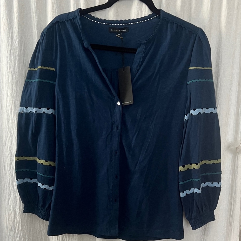 Mercer & Madison Navy Top